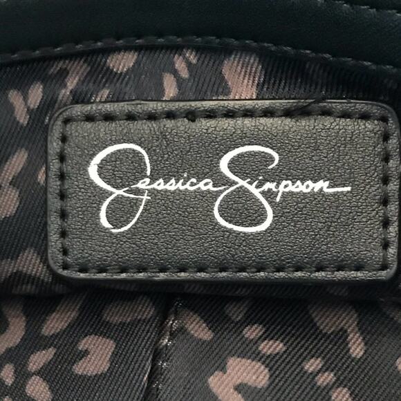 Jessica Simpson shoulder bag purse black bow white - Picture 5 of 9